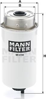 Mann-Filter WK 8193 - Топливный фильтр avtokuzovplus.com.ua