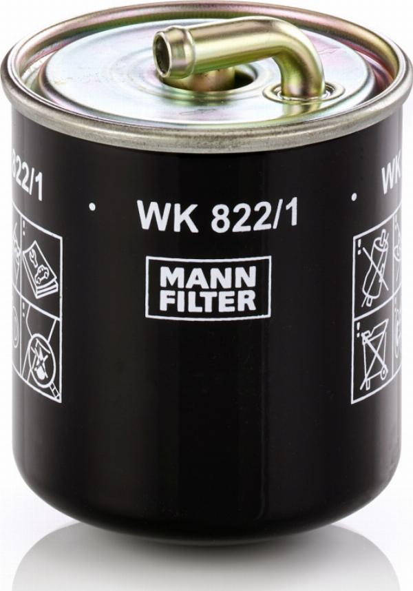 Mann-Filter WK 822/1 - Паливний фільтр autocars.com.ua