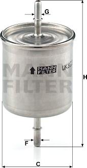 Mann-Filter WK 822/2 - Паливний фільтр autocars.com.ua