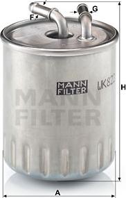 Mann-Filter WK 822/3 - Паливний фільтр autocars.com.ua