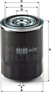 Mann-Filter WK 822/4 - Паливний фільтр autocars.com.ua