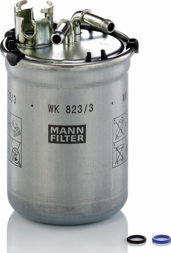 Mann-Filter WK 823/3 x - Паливний фільтр autocars.com.ua