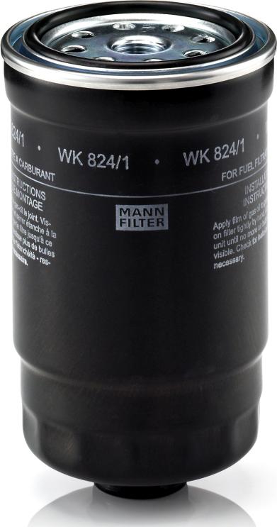 Mann-Filter WK 824/1 - Паливний фільтр autocars.com.ua