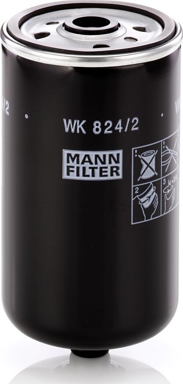 Mann-Filter WK 824/2 - Паливний фільтр autocars.com.ua