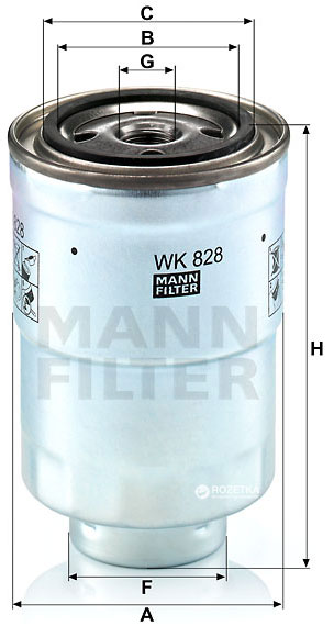 Mann-Filter WK 828 - Топливный фильтр avtokuzovplus.com.ua