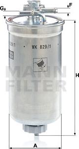 Mann-Filter WK 829/1 x - Топливный фильтр avtokuzovplus.com.ua