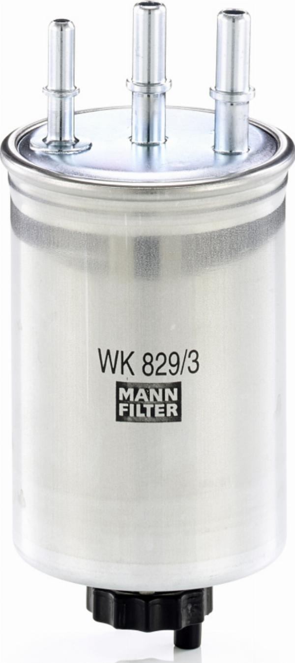 Mann-Filter WK 829/3 - Паливний фільтр autocars.com.ua