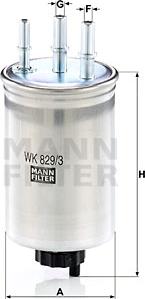 Mann-Filter WK 829/3 - Топливный фильтр avtokuzovplus.com.ua