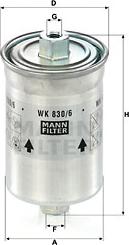 Mann-Filter WK 830/6 x - Паливний фільтр autocars.com.ua