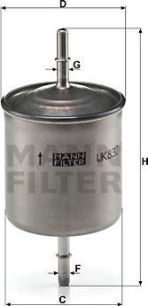 Mann-Filter WK 832/2 - Топливный фильтр avtokuzovplus.com.ua