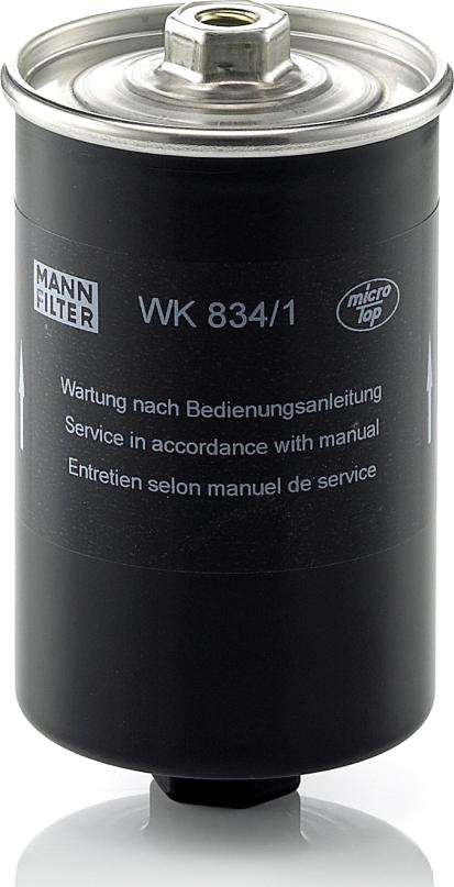 Mann-Filter WK 834/1 - Паливний фільтр autocars.com.ua
