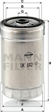 Mann-Filter WK 842/10 - Топливный фильтр autodnr.net