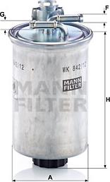 Mann-Filter WK 842/12 x - Паливний фільтр autocars.com.ua
