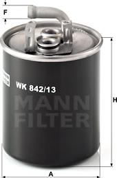 Mann-Filter WK 842/13 - Топливный фильтр autodnr.net