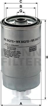 Mann-Filter WK 842/15 - Топливный фильтр autodnr.net