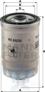 Mann-Filter WK 842/24 - Топливный фильтр autodnr.net
