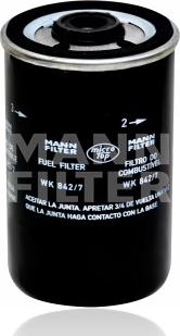 Mann-Filter WK 842/7 - Паливний фільтр autocars.com.ua