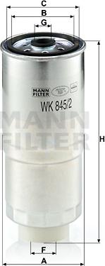 Mann-Filter WK 845/2 - Топливный фильтр avtokuzovplus.com.ua