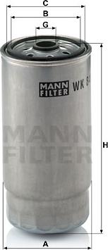 Mann-Filter WK 845/7 - Паливний фільтр autocars.com.ua
