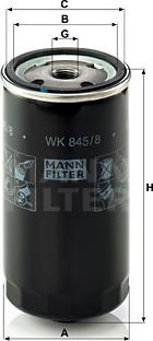 Mann-Filter WK 845/8 - Паливний фільтр autocars.com.ua
