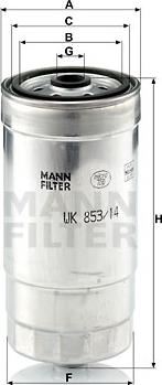 Mann-Filter WK 853/14 - Топливный фильтр avtokuzovplus.com.ua