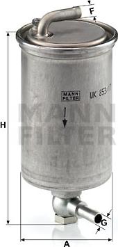 Mann-Filter WK 853/17 - Топливный фильтр autodnr.net