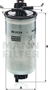 Mann-Filter WK 853/4 z - Топливный фильтр avtokuzovplus.com.ua