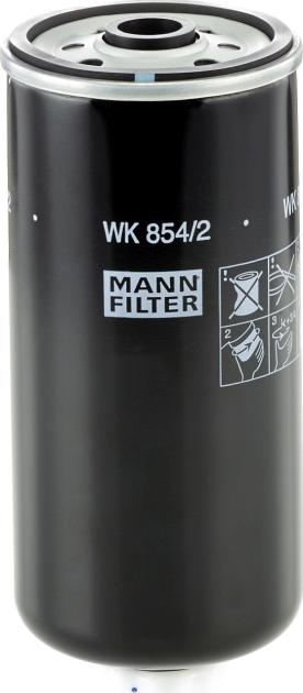 Mann-Filter WK 854/2 - Паливний фільтр autocars.com.ua