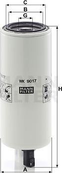 Mann-Filter WK 9017 x - Паливний фільтр autocars.com.ua