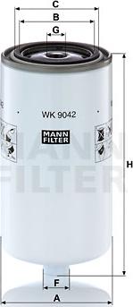 Mann-Filter WK 9042 x - Паливний фільтр autocars.com.ua