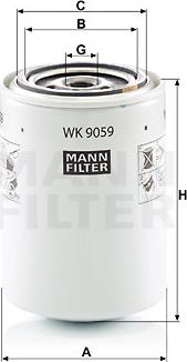 Mann-Filter WK 9059 - Паливний фільтр autocars.com.ua