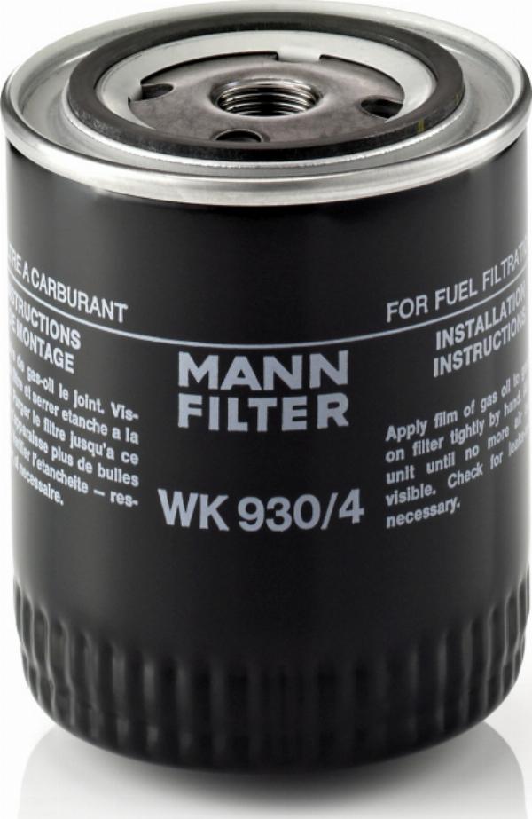 Mann-Filter WK 930/4 - Паливний фільтр autocars.com.ua