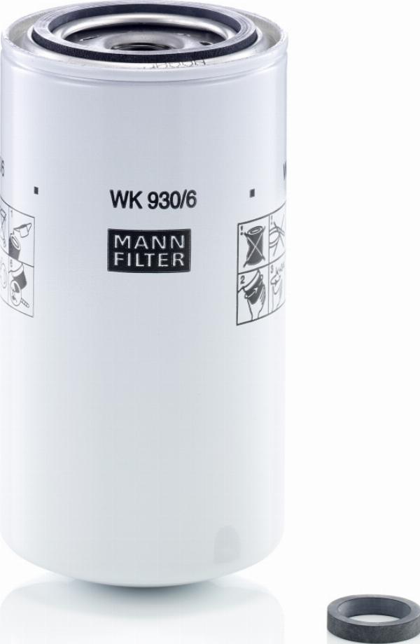 Mann-Filter WK 930/6 x - Паливний фільтр autocars.com.ua