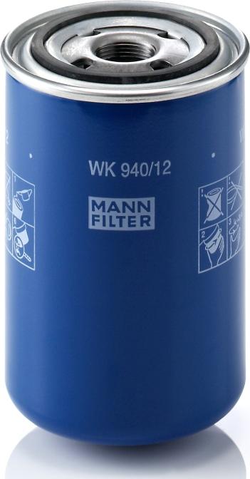 Mann-Filter WK 940/12 - Паливний фільтр autocars.com.ua