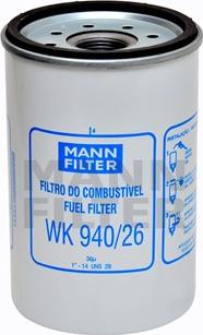 Mann-Filter WK 940/26 - Паливний фільтр autocars.com.ua