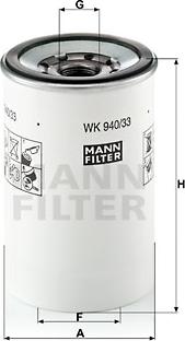 Mann-Filter WK 940/33 x - Топливный фильтр autodnr.net