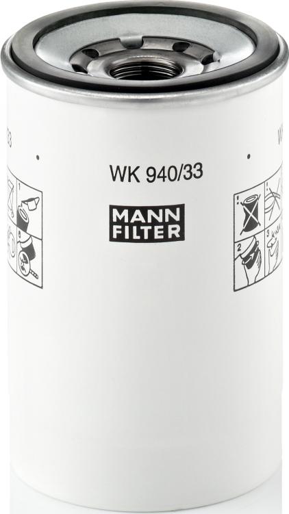 Mann-Filter WK 940/33 x - Паливний фільтр autocars.com.ua