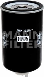 Mann-Filter WK 940/7 - Паливний фільтр autocars.com.ua