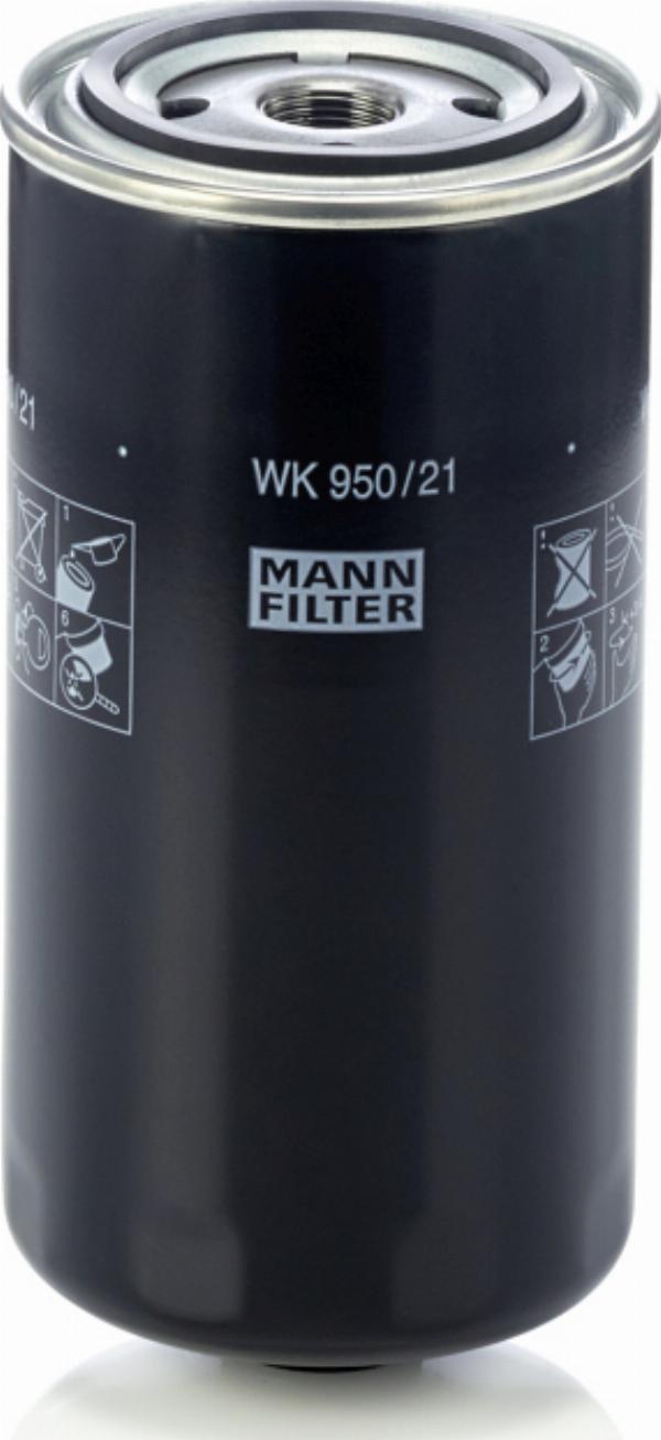 Mann-Filter WK 950/21 - Паливний фільтр autocars.com.ua