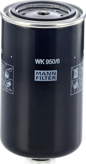 Mann-Filter WK 950/6 - Паливний фільтр autocars.com.ua