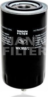 Mann-Filter WK 955/2 - Паливний фільтр autocars.com.ua