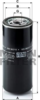 Mann-Filter WK 962/11 - Фільтр паливний autocars.com.ua
