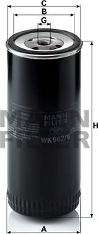 Mann-Filter WK 962/5 - Топливный фильтр autodnr.net