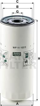 Mann-Filter WP 11 102/3 - Масляний фільтр autocars.com.ua