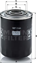 Mann-Filter WP 1144 - Масляний фільтр autocars.com.ua
