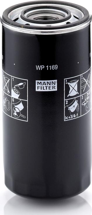 Mann-Filter WP 1169 - Масляний фільтр autocars.com.ua