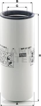 Mann-Filter WP 12 120/1 - Масляний фільтр autocars.com.ua