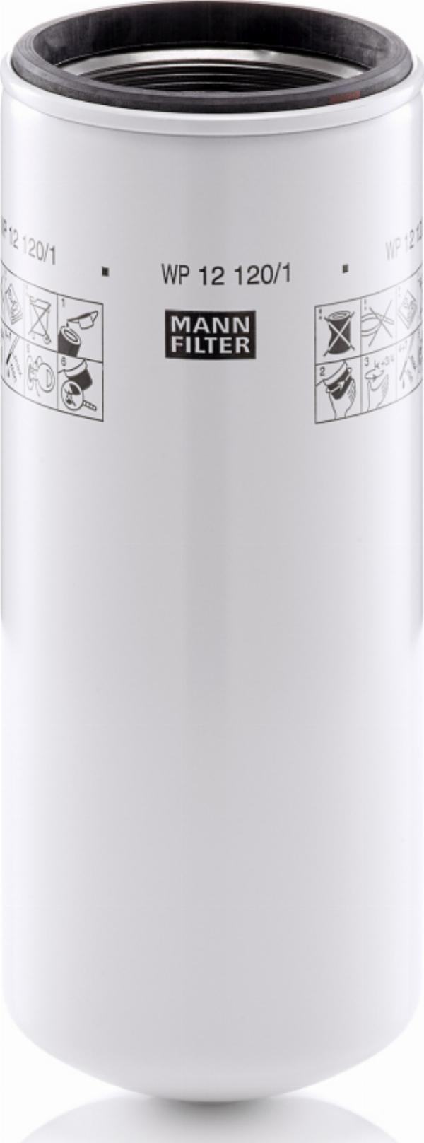 Mann-Filter WP 12 120/1 - Масляний фільтр autocars.com.ua