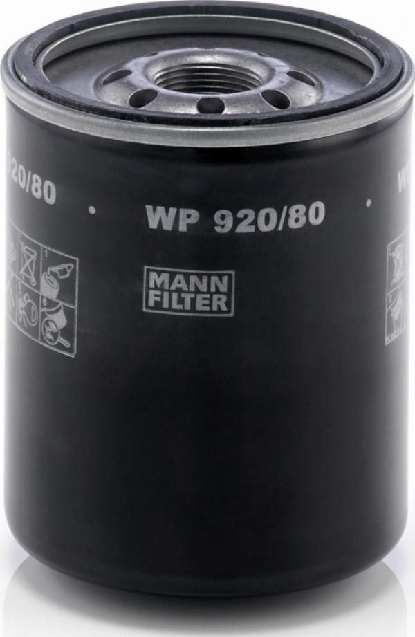 Mann-Filter WP 920/80 - Масляний фільтр autocars.com.ua