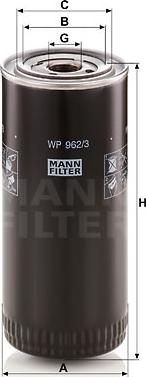 Mann-Filter WP 962/3 x - Топливный фильтр autodnr.net